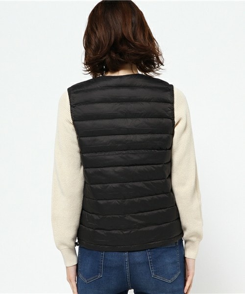 DANTON（ダントン）の「DANTON INNER DOWN VEST（ダウンベスト・レディース・ブラック/ベージュ・34）」の5枚目の写真