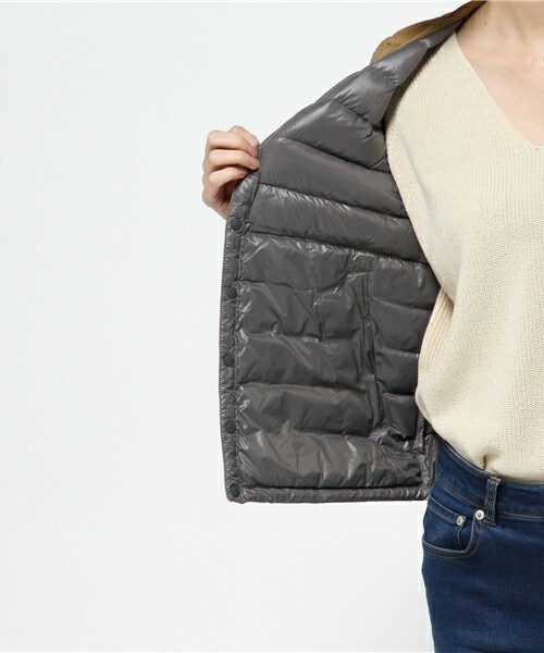 DANTON（ダントン）の「DANTON INNER DOWN VEST（ダウンベスト・レディース・ブラック/ベージュ・34）」の13枚目の写真