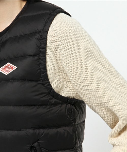 DANTON（ダントン）の「DANTON INNER DOWN VEST（ダウンベスト・レディース・ブラック/ベージュ・34）」の7枚目の写真