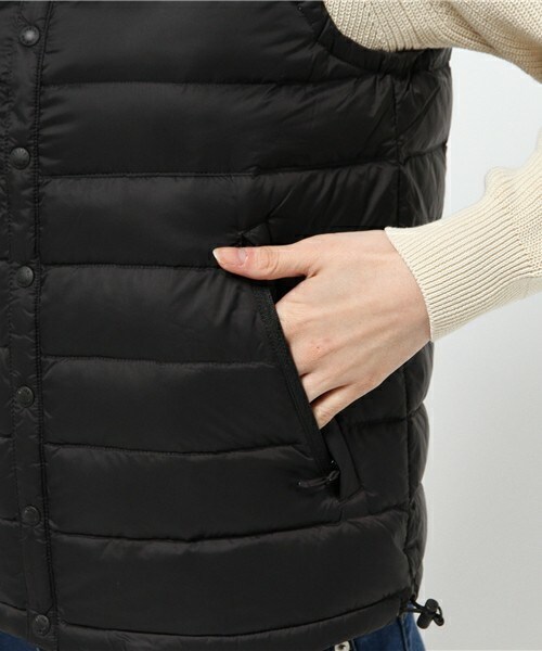 DANTON（ダントン）の「DANTON INNER DOWN VEST（ダウンベスト・レディース・ブラック/ベージュ・34）」の8枚目の写真