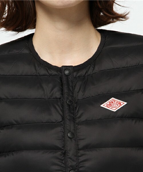 DANTON（ダントン）の「DANTON INNER DOWN VEST（ダウンベスト・レディース・ブラック/ベージュ・34）」の6枚目の写真