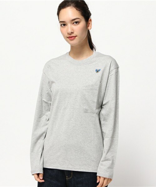 FRAPBOIS（フラボア）の「MIZMARU-T（Tシャツ/カットソー・レディース・ホワイト/グレー/ネイビー・1/2）」の2枚目の写真