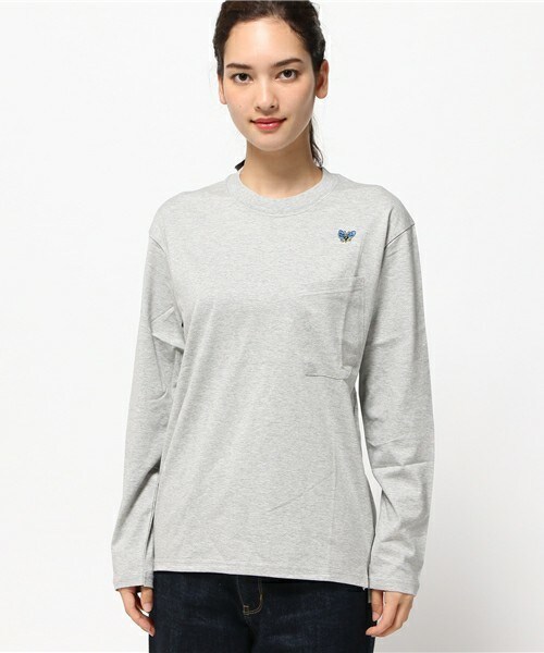 FRAPBOIS（フラボア）の「MIZMARU-T（Tシャツ/カットソー・レディース・ホワイト/グレー/ネイビー・1/2）」の4枚目の写真