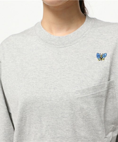 FRAPBOIS（フラボア）の「MIZMARU-T（Tシャツ/カットソー・レディース・ホワイト/グレー/ネイビー・1/2）」の7枚目の写真