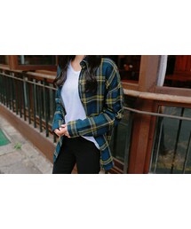 2PER | ベーシックチェック柄ルーズシャツ(P0000EHO)(シャツ/ブラウス)