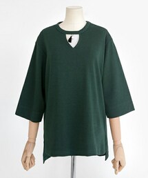 DHOLIC | ネックカットアウトTシャツ(Tシャツ/カットソー)