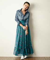 DRWCYS | 花柄シフォンマキシスカート(スカート)