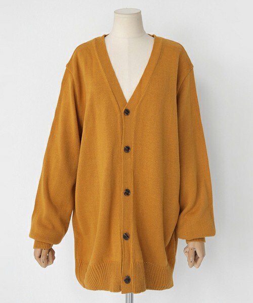 DHOLIC（ディーホリック）の「ベーシックニットカーディガン（カーディガン/ボレロ・レディース・グリーン/ネイビー/ブラック/マスタード/レッド・FREE）」の4枚目の写真