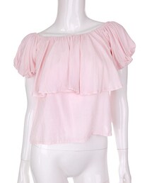 Bobon21 | ２WAYオフショルバルーン半袖トップス(Tシャツ/カットソー)