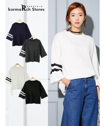 KORMARCH | ワイドスリーブTシャツ(ニット/セーター)