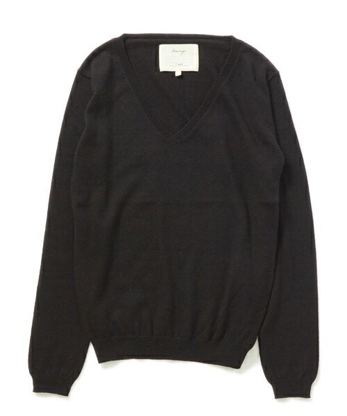 DRWCYS（ドロシーズ）の「コットンカシミヤVネックプルオーバー（ニット/セーター・レディース・ネイビー/ブラック/グレー/ピンク/カーキ・M）」の2枚目の写真