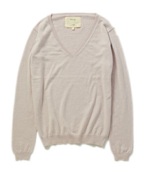 DRWCYS（ドロシーズ）の「コットンカシミヤVネックプルオーバー（ニット/セーター・レディース・ネイビー/ブラック/グレー/ピンク/カーキ・M）」の5枚目の写真