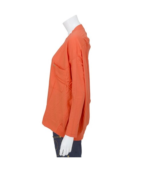 mercibeaucoup,（メルシーボークー）の「メルシーボークー、/ Ｂ：わさっとドッキング / カットソー（トップス・レディース・off white/navy/orange・01）」の9枚目の写真