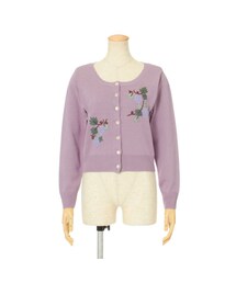 F i.n.t | ブドウ刺繍ニットカーディガン/F i.n.t(カーディガン/ボレロ)