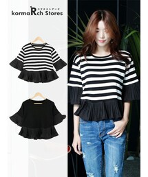 KORMARCH | 袖も裾もフリルT(Tシャツ/カットソー)