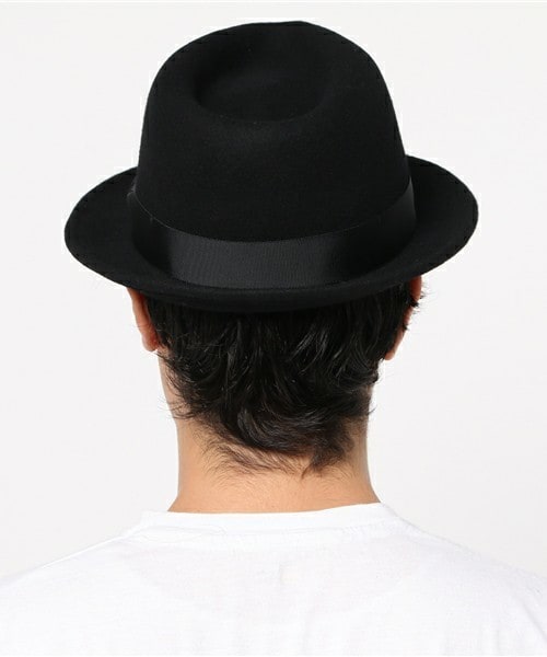 MEN'S BIGI（メンズビギ）の「中折れハット（ハット・メンズ・ブラック×ブラック/ブラック×レッド・FREE）」の4枚目の写真