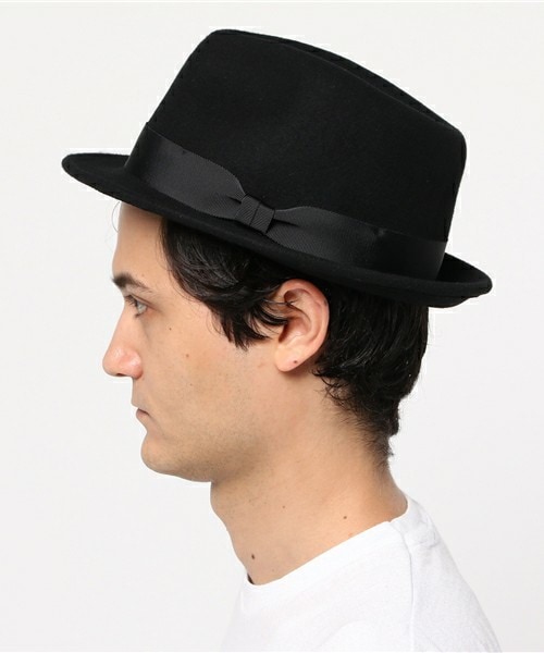 MEN'S BIGI（メンズビギ）の「中折れハット（ハット・メンズ・ブラック×ブラック/ブラック×レッド・FREE）」の3枚目の写真