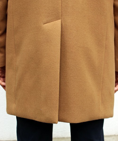 UNION STATION（ユニオンステーション）の「メンズノンノ【MEN'S NON-NO】11月号　P124　野村周平さん着用商品　スムースメルトンチェスターコート（チェスターコート・メンズ・ブラック/グレー/ネイビー/キャメル・S/M/L/LL）」の15枚目の写真