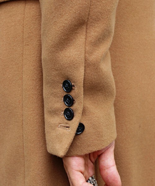 UNION STATION（ユニオンステーション）の「メンズノンノ【MEN'S NON-NO】11月号　P124　野村周平さん着用商品　スムースメルトンチェスターコート（チェスターコート・メンズ・ブラック/グレー/ネイビー/キャメル・S/M/L/LL）」の12枚目の写真