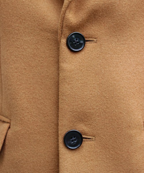 UNION STATION（ユニオンステーション）の「メンズノンノ【MEN'S NON-NO】11月号　P124　野村周平さん着用商品　スムースメルトンチェスターコート（チェスターコート・メンズ・ブラック/グレー/ネイビー/キャメル・S/M/L/LL）」の9枚目の写真