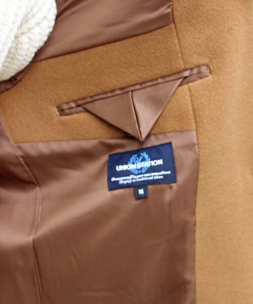 UNION STATION（ユニオンステーション）の「メンズノンノ【MEN'S NON-NO】11月号　P124　野村周平さん着用商品　スムースメルトンチェスターコート（チェスターコート・メンズ・ブラック/グレー/ネイビー/キャメル・S/M/L/LL）」の13枚目の写真