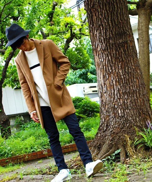 UNION STATION（ユニオンステーション）の「メンズノンノ【MEN'S NON-NO】11月号　P124　野村周平さん着用商品　スムースメルトンチェスターコート（チェスターコート・メンズ・ブラック/グレー/ネイビー/キャメル・S/M/L/LL）」の16枚目の写真