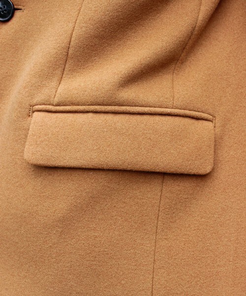 UNION STATION（ユニオンステーション）の「メンズノンノ【MEN'S NON-NO】11月号　P124　野村周平さん着用商品　スムースメルトンチェスターコート（チェスターコート・メンズ・ブラック/グレー/ネイビー/キャメル・S/M/L/LL）」の10枚目の写真