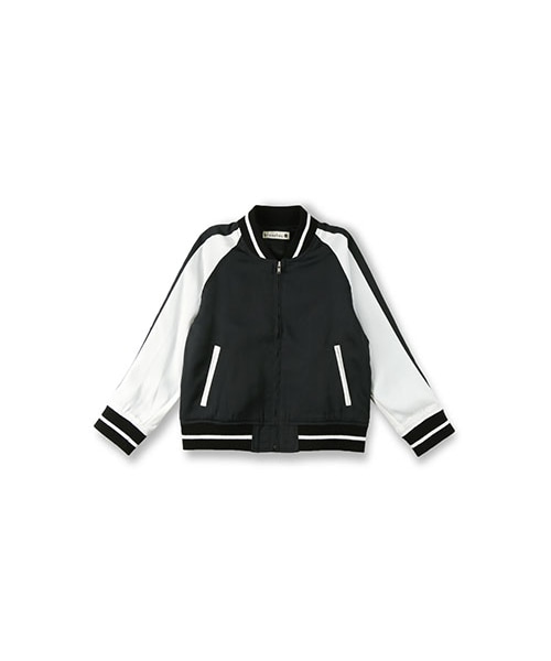 BRANSHES（ブランシェス）の「スカジャン（ブルゾン・キッズ・ベージュ/ブラック・80～150）」の2枚目の写真