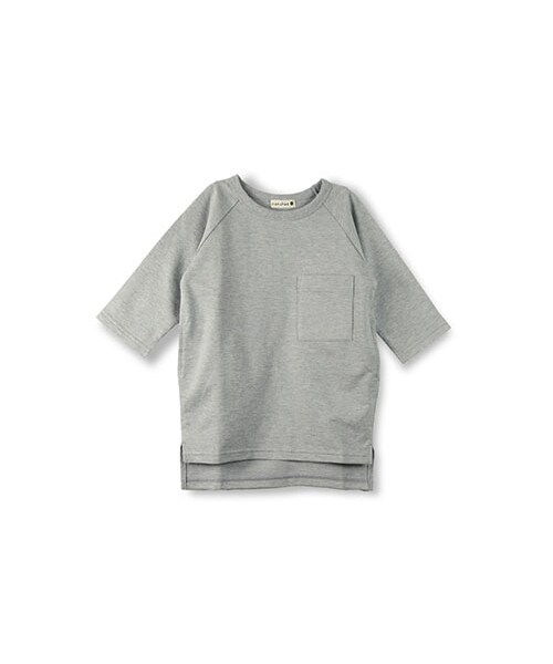 BRANSHES（ブランシェス）の「ビックシルエットワンピース（ワンピース・キッズ・ブラック/杢グレー・90～130）」の2枚目の写真