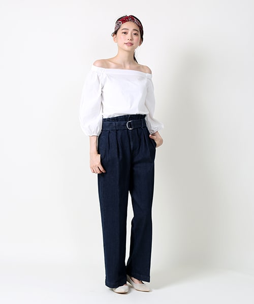 FREAK'S STORE（フリークスストア）の「ハイウェストワイドパンツ（パンツ・メンズ・ベージュ/ブラウン/ネイビー・S/M）」の9枚目の写真