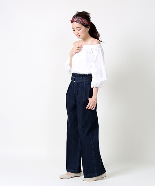 FREAK'S STORE（フリークスストア）の「ハイウェストワイドパンツ（パンツ・メンズ・ベージュ/ブラウン/ネイビー・S/M）」の10枚目の写真