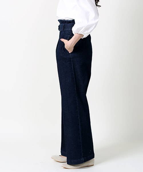 FREAK'S STORE（フリークスストア）の「ハイウェストワイドパンツ（パンツ・メンズ・ベージュ/ブラウン/ネイビー・S/M）」の6枚目の写真