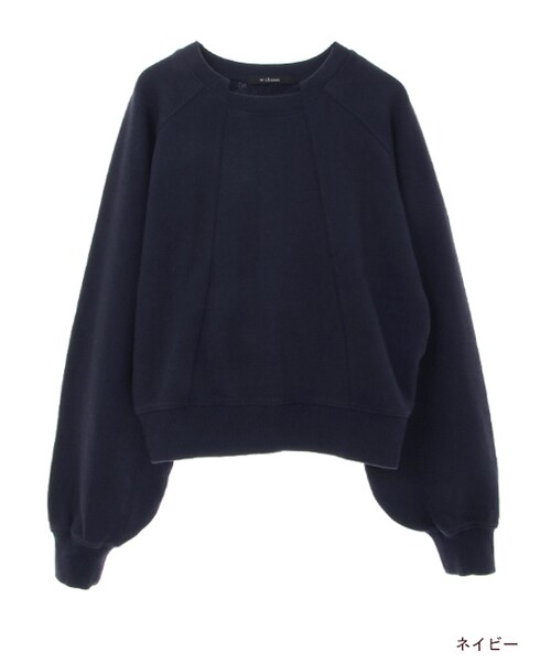 w closet(ダブルクローゼット)の「リメイク風ロング袖プルオーバー(トップス・レディース・オレンジ/ネイビー/スミクロ・FREE)」の2枚目の写真