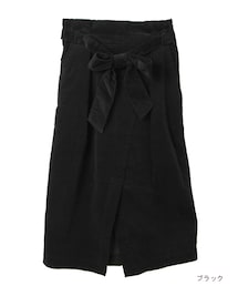w closet | ウェストリボン付きラップ風スカート(スカート)