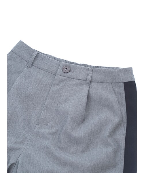 w closet（ダブルクローゼット）の「【SET FAIR対象】ツイルライン入りタックパンツ（パンツ・レディース・コーラルピンク/グレー/ブラック・FREE）」の7枚目の写真