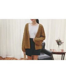 2PER | ボリューム透かし編みオープンカーディガン(P0000EHZ)(カーディガン/ボレロ)