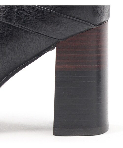 laboratory work（ラボラトリーワーク）の「ツートンヒールショートブーツ（シューズ・レディース・ブラック/ライトブラウン・M/L）」の6枚目の写真