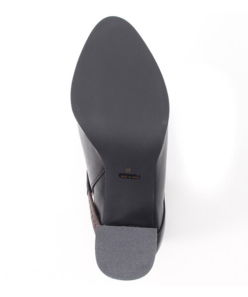 laboratory work（ラボラトリーワーク）の「ツートンヒールショートブーツ（シューズ・レディース・ブラック/ライトブラウン・M/L）」の11枚目の写真