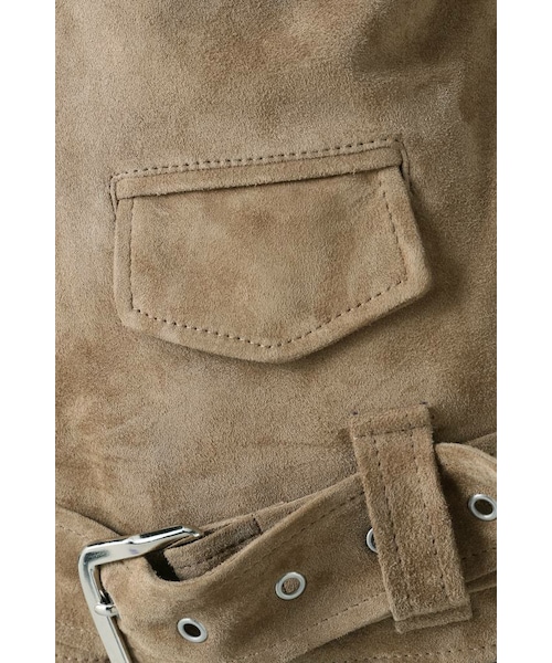 ジャケット・アウター L'Appartement Lisiere Goat Suede Riders ☆L'Appartement☆LISIERE Ridersライダースジャケット - メルカリ