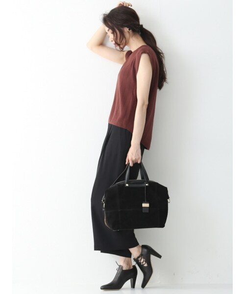 interstaple（インターステイプル）の「Grace/ダブルフェイスボストントート【予約】（トートバッグ・レディース・BLK/KAKI/PBG・F）」の13枚目の写真