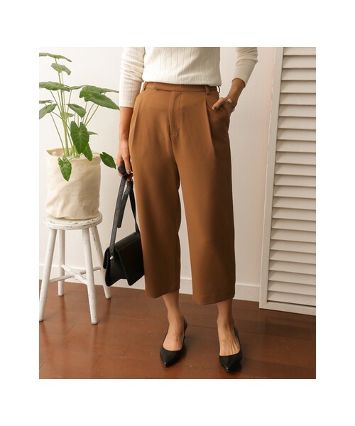 URBAN RESEARCH DOORS(アーバンリサーチドアーズ)の「ポリエステルクロップドパンツ(パンツ・レディース・BROWN/BLACK・36/38)」の9枚目の写真