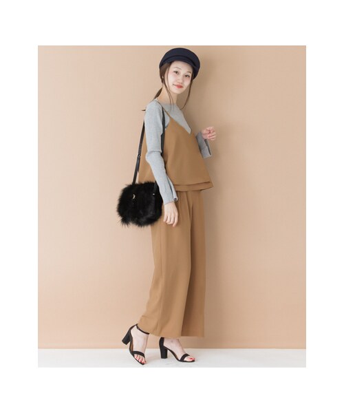 URBAN RESEARCH(アーバンリサーチ)の「【予約】キャミセットオールインワン(トップス・レディース・CAMEL/BLACK・36/38)」の10枚目の写真