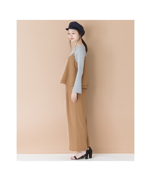 URBAN RESEARCH(アーバンリサーチ)の「【予約】キャミセットオールインワン(トップス・レディース・CAMEL/BLACK・36/38)」の12枚目の写真