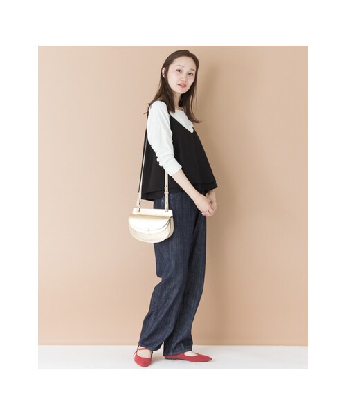 URBAN RESEARCH(アーバンリサーチ)の「【予約】キャミセットオールインワン(トップス・レディース・CAMEL/BLACK・36/38)」の5枚目の写真