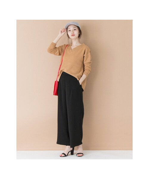 URBAN RESEARCH(アーバンリサーチ)の「【予約】キャミセットオールインワン(トップス・レディース・CAMEL/BLACK・36/38)」の8枚目の写真