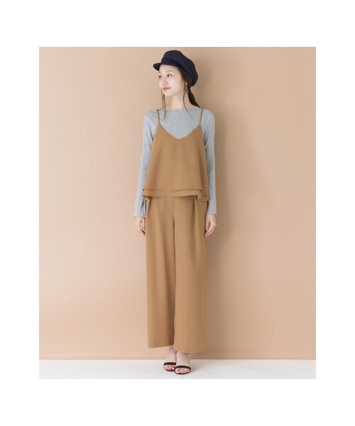 URBAN RESEARCH(アーバンリサーチ)の「【予約】キャミセットオールインワン(トップス・レディース・CAMEL/BLACK・36/38)」の11枚目の写真
