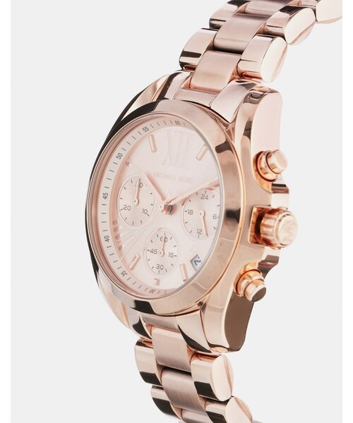 MICHAEL KORS(マイケルコース)の「Michael Kors Bradshaw Mini Rose Gold Chronograph Watch 36mm MK5799(アナログ腕時計・レディース・Pink・One Size)」の4枚目の写真