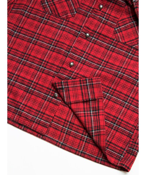 JACKROSE（ジャックローズ）の「×スタイリスト井上氏コラボ ネイティブボタンネルチェックシャツ（トップス・メンズ・レッド・M/L/XL）」の8枚目の写真