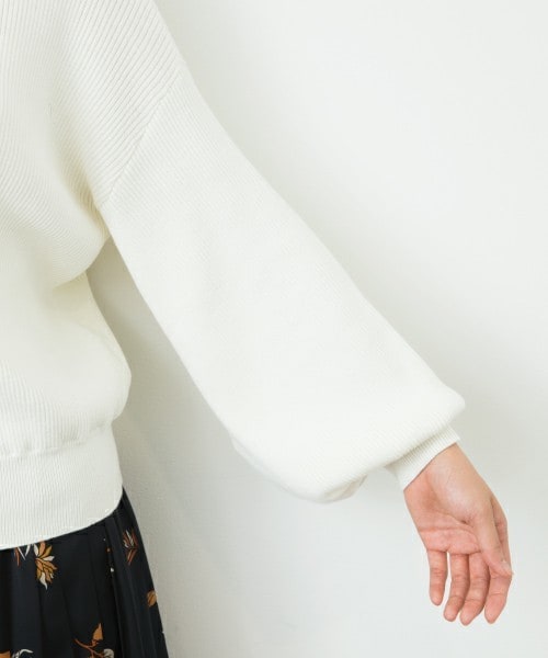 actuel（アクチュエル）の「ボトルネック袖ボリュームニット（ニット/セーター・レディース・オフホワイト/グレー/ネイビー/キャメル・FREE）」の15枚目の写真