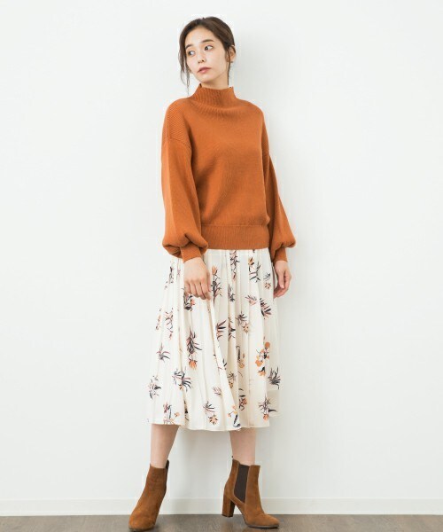 actuel（アクチュエル）の「ボトルネック袖ボリュームニット（ニット/セーター・レディース・オフホワイト/グレー/ネイビー/キャメル・FREE）」の11枚目の写真